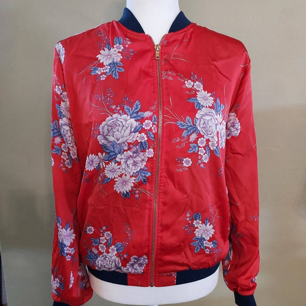 Floral Bomber Jacket
